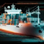 A shipping routes map