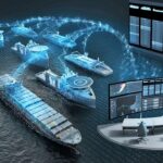 A shipping routes map