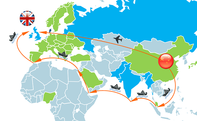 time to ship furniture from china to europe