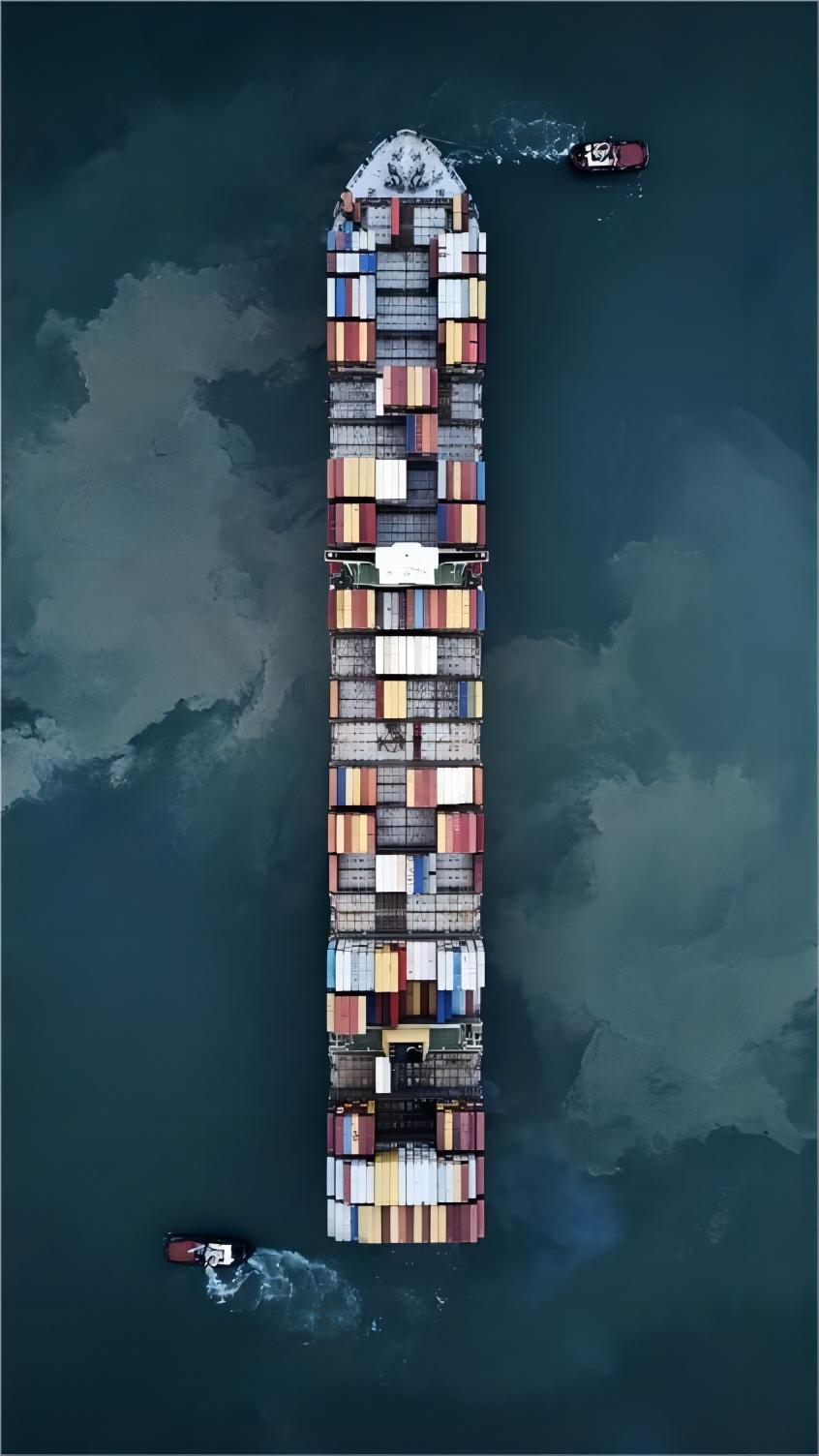 Refrigerated container being loaded onto a cargo ship