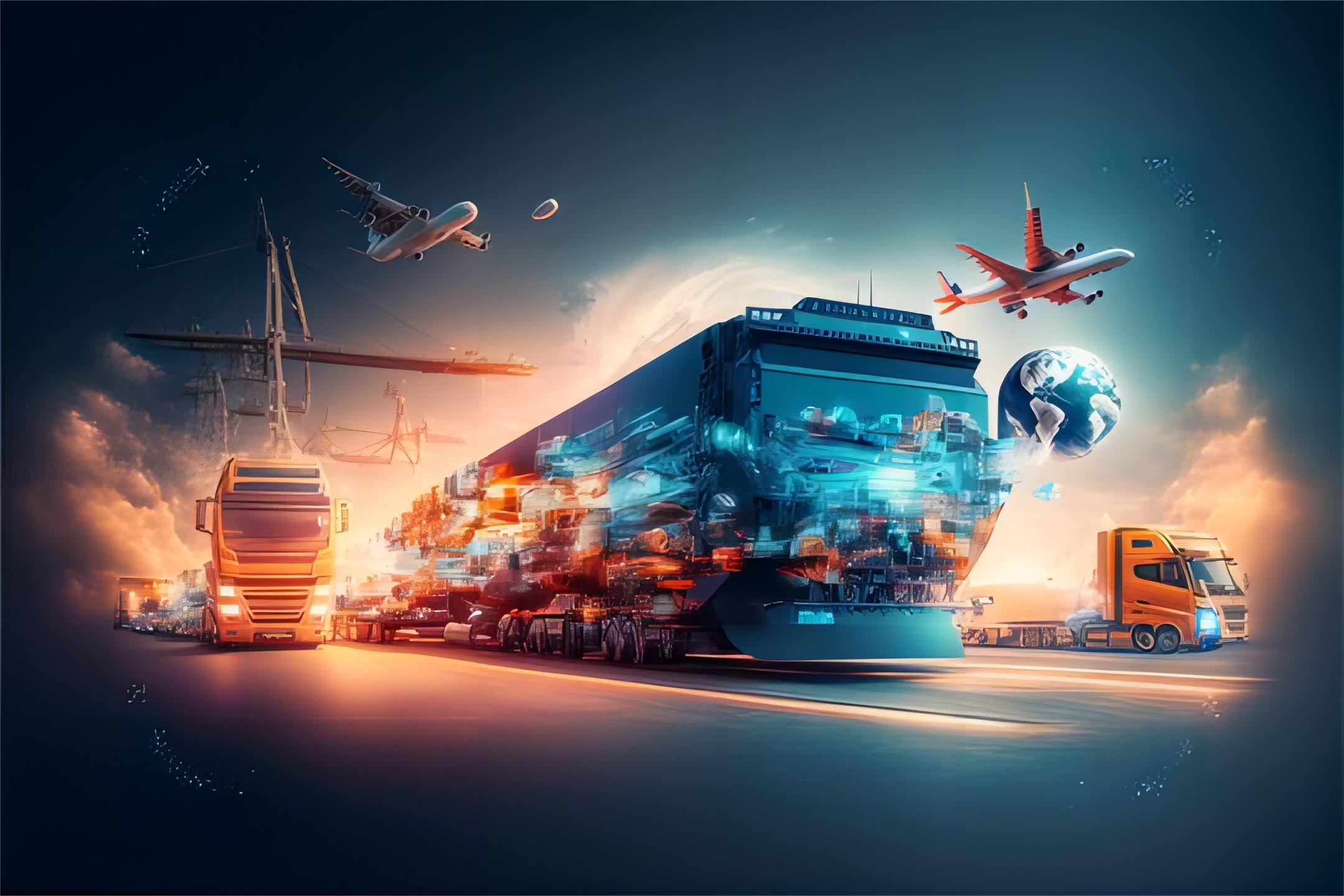 Map showing shipping route from China to Houston, Texas