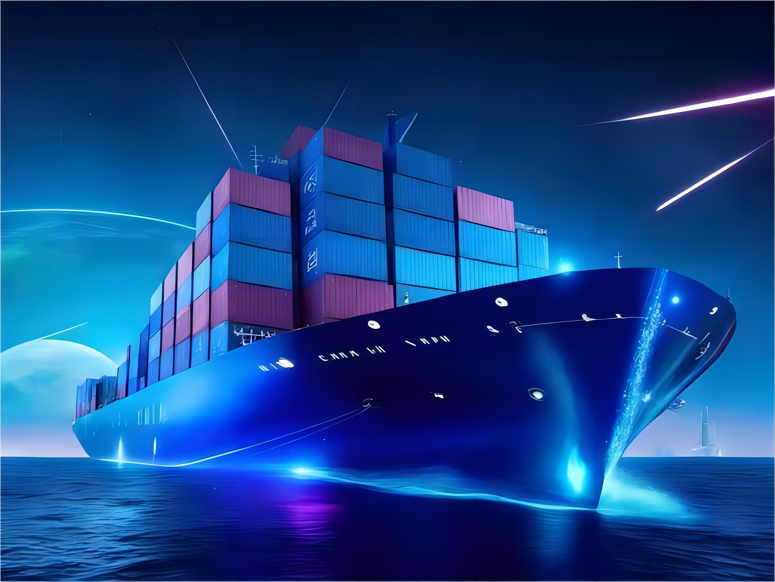 Container ships at a busy port, symbolizing global FCL shipping