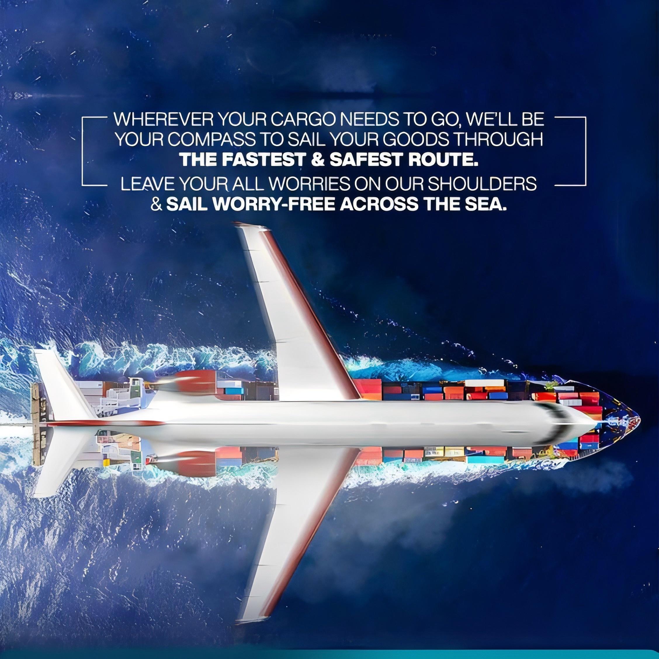 Infographic illustrating the differences between sea, air, and express freight