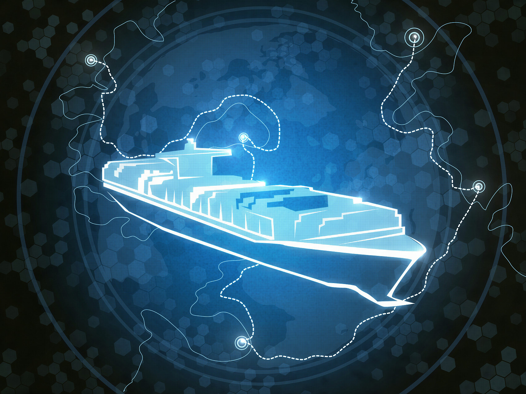 Infographic showing different shipping routes and transit times