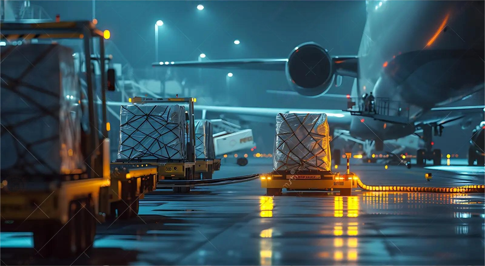 Logistics professional monitoring a shipment dashboard with real-time data