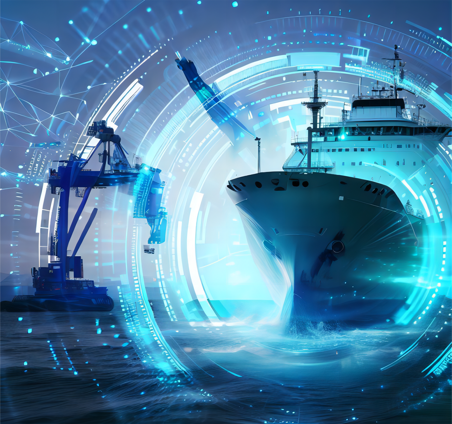 Cargo ships and containers at a busy port, symbolizing international freight