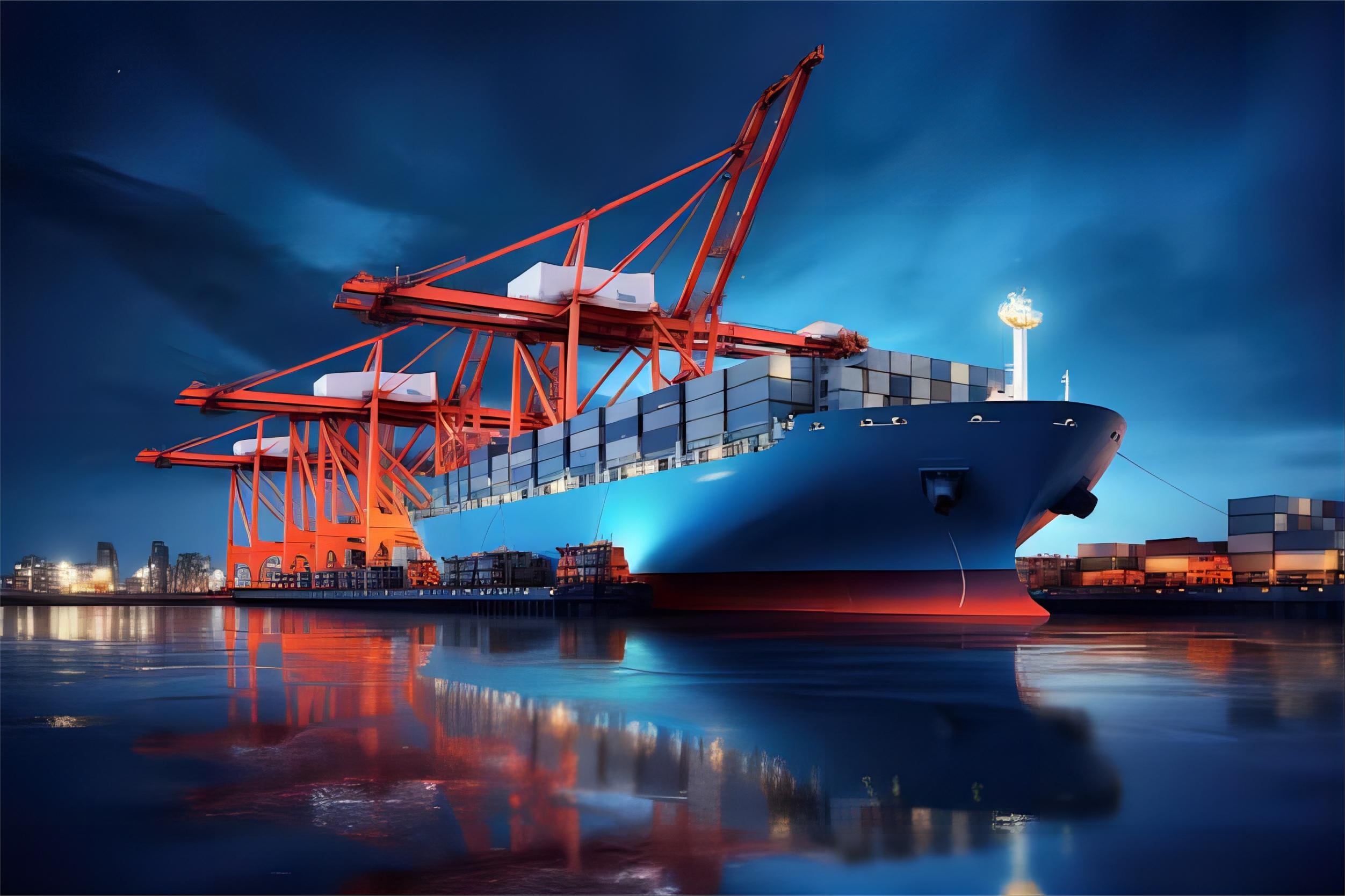 Container ship at Savannah port