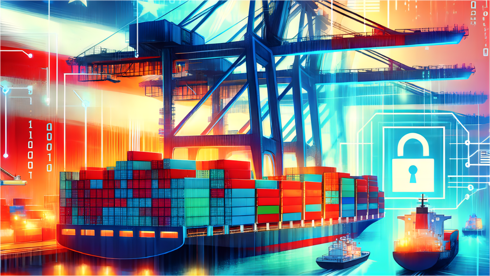 Reefer containers stacked at a bustling port ready for shipment
