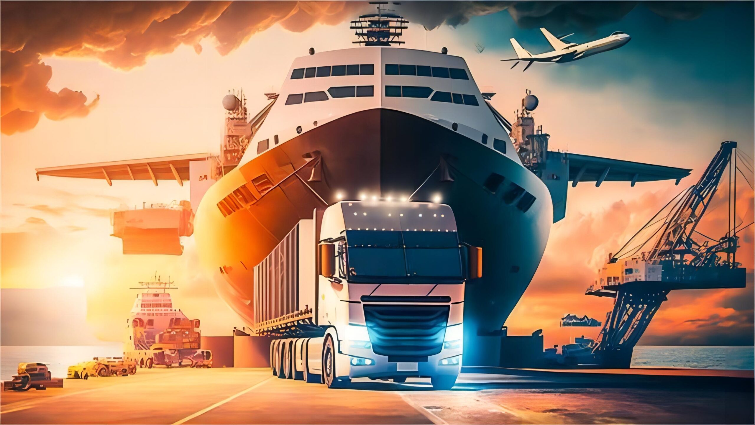 Digital dashboard showing supply chain optimization metrics