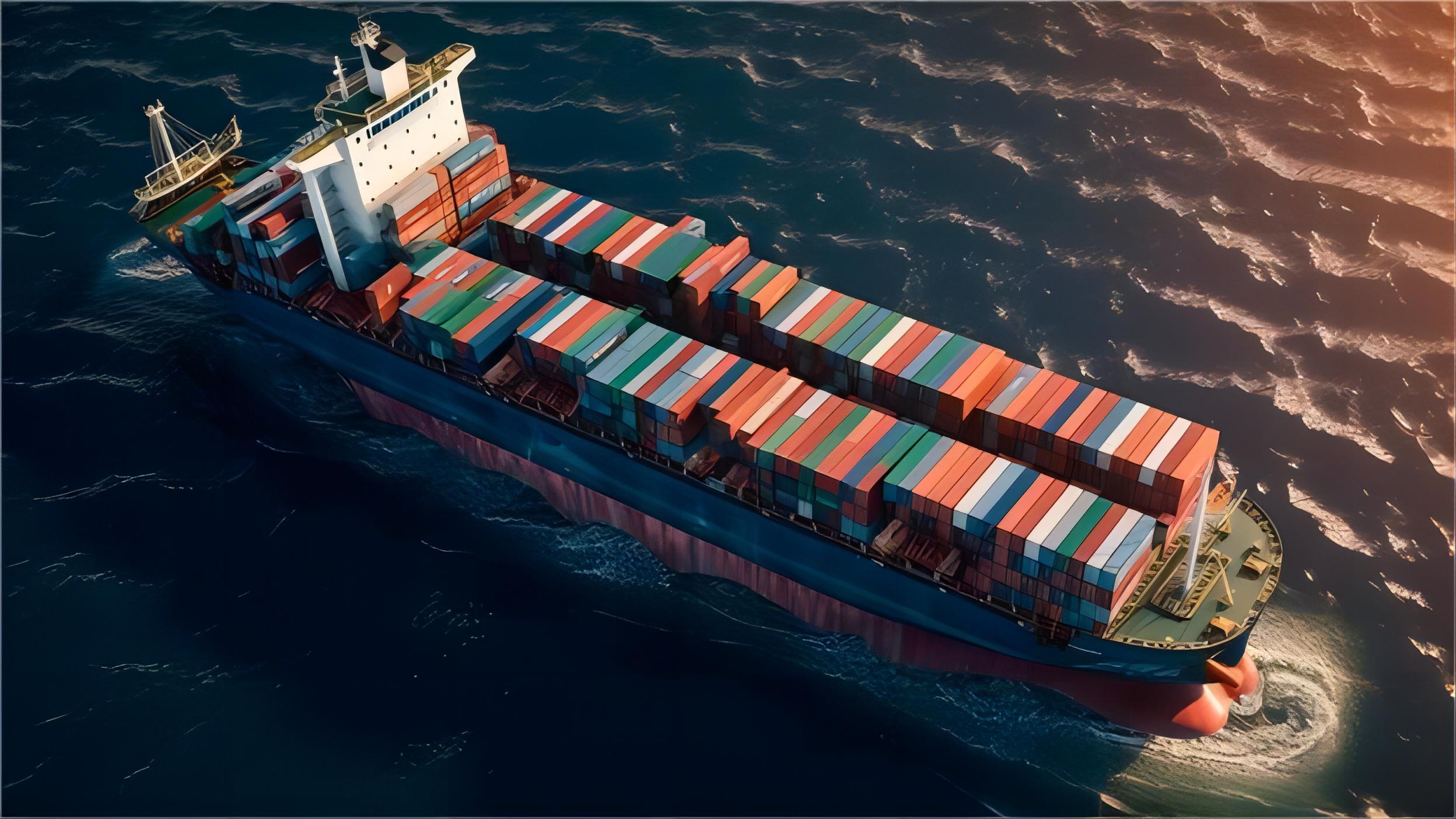 Flat rack containers loaded with oversized electronics cargo at a port