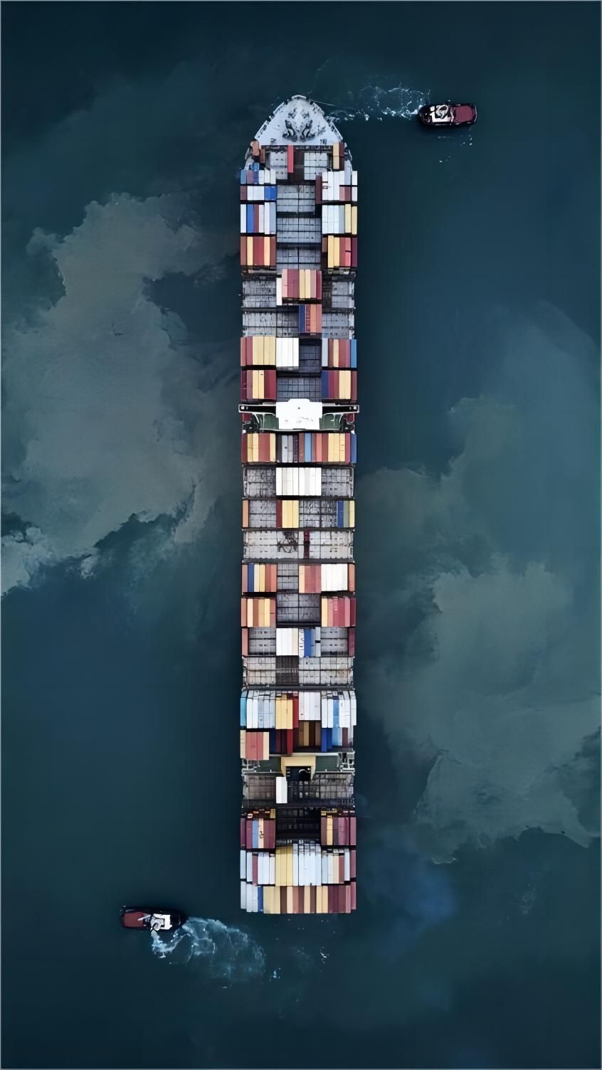 Container being loaded onto a train