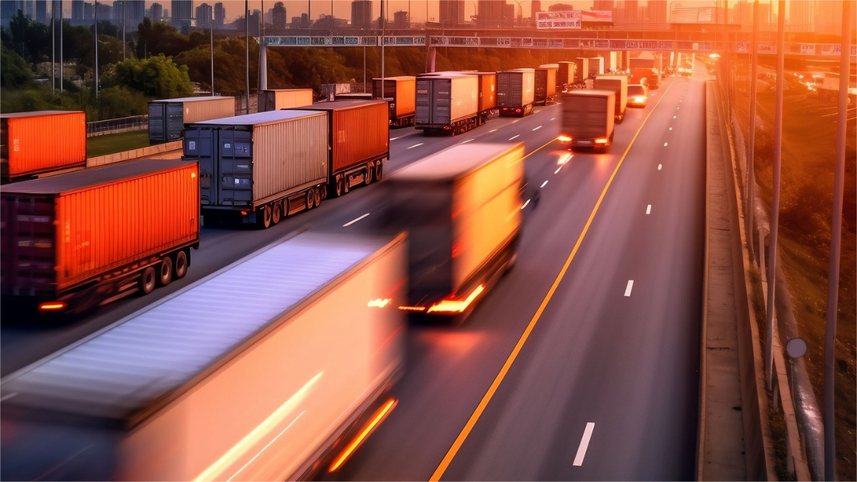 Infographic comparing sea, air, and rail freight options