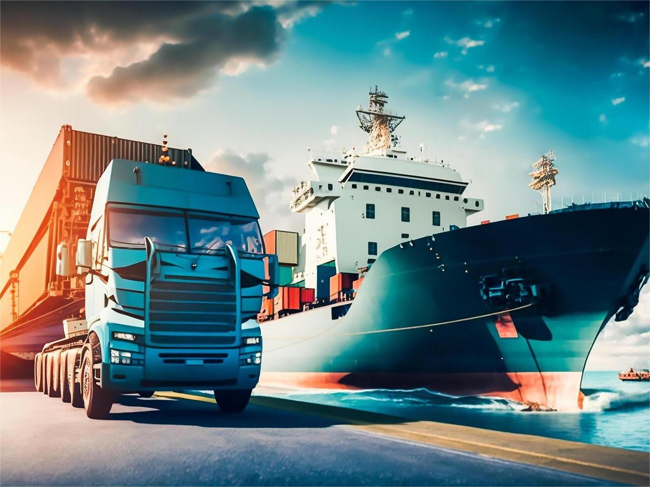 Open top container loaded with textiles, secured with tarpaulin