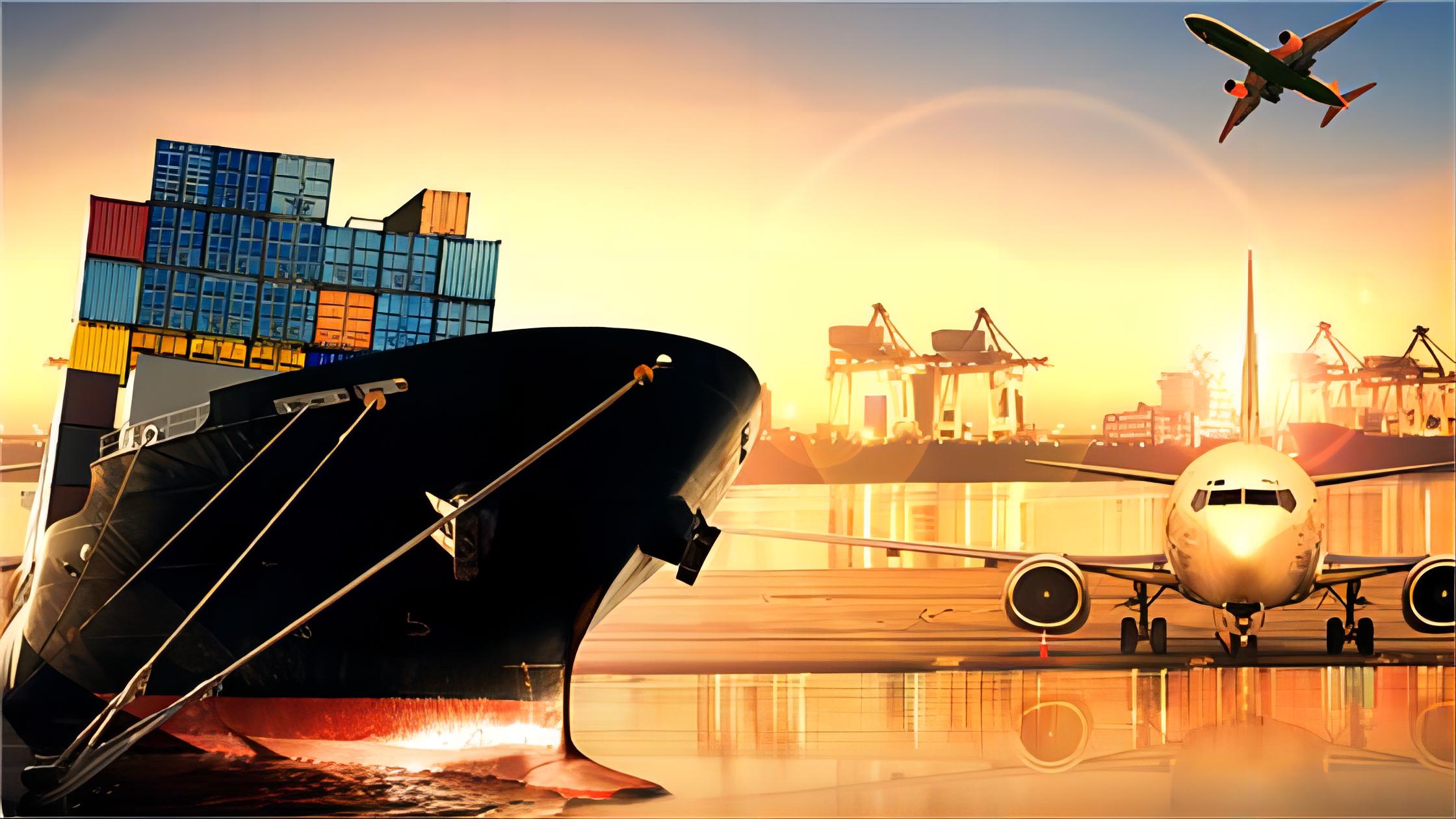 Infographic comparing shipping methods and costs for machinery
