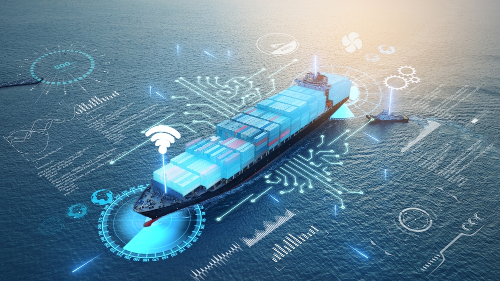 Freight forwarder discussing logistics with a client