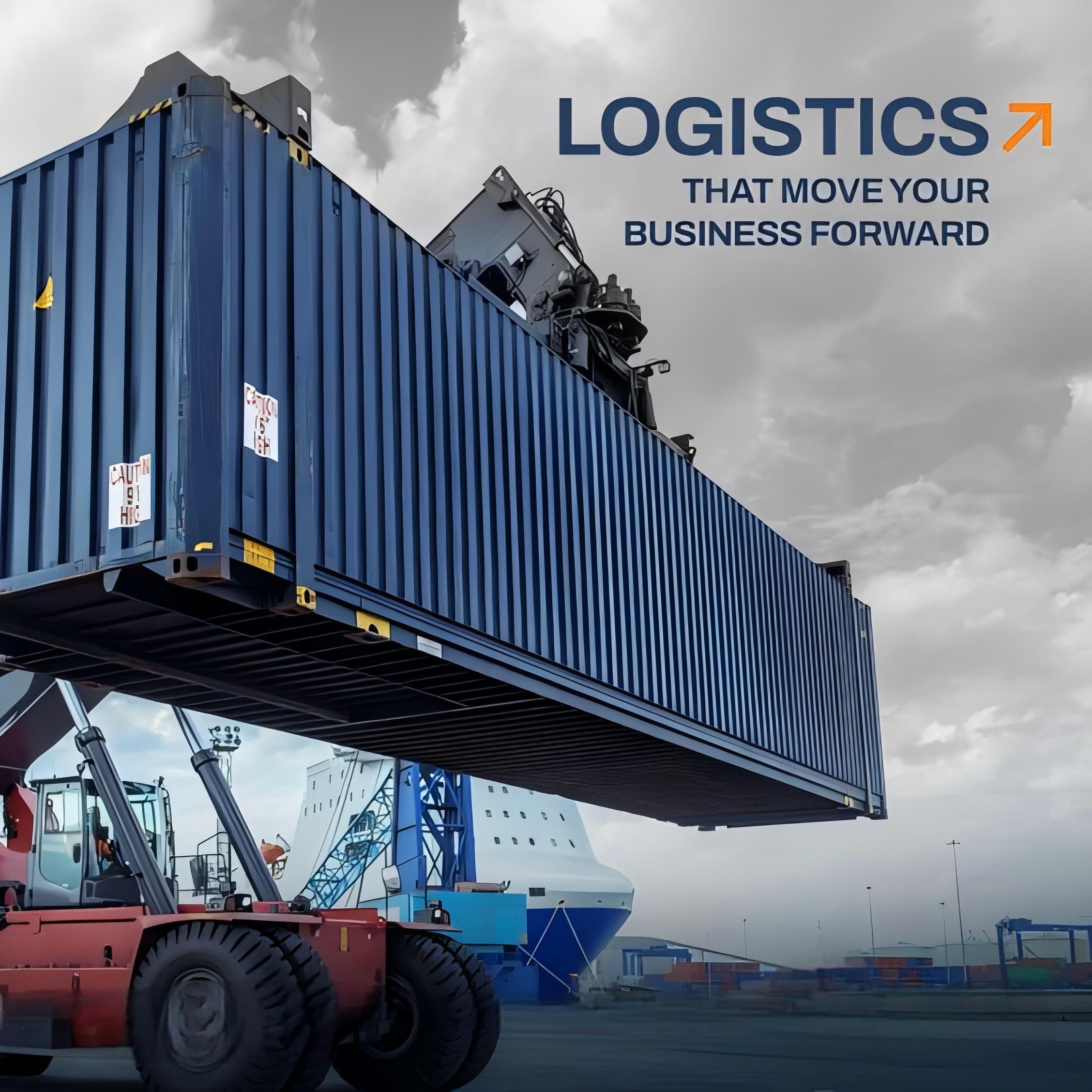 Busy container port with ships and cranes, symbolizing global trade