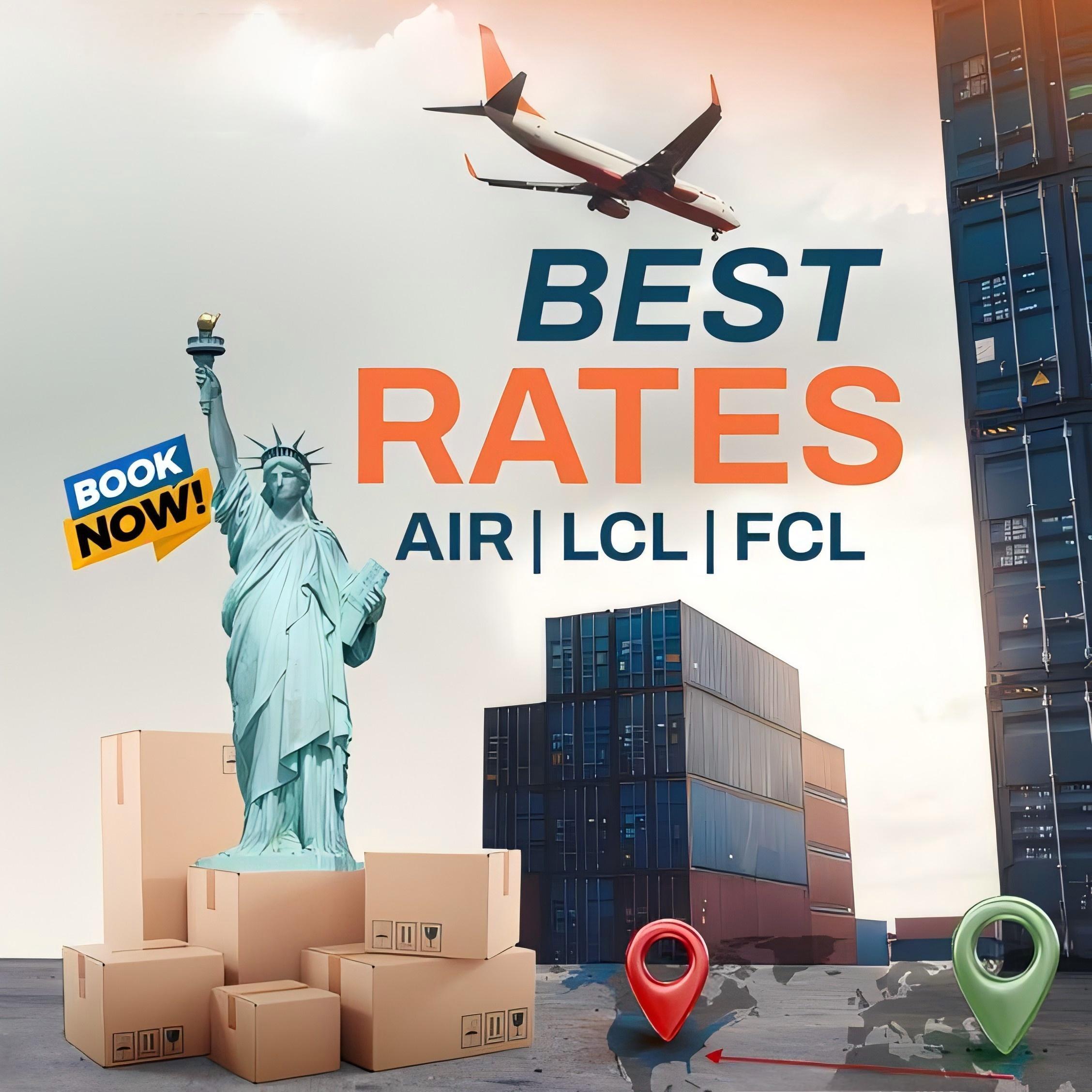 World map showing shipping routes