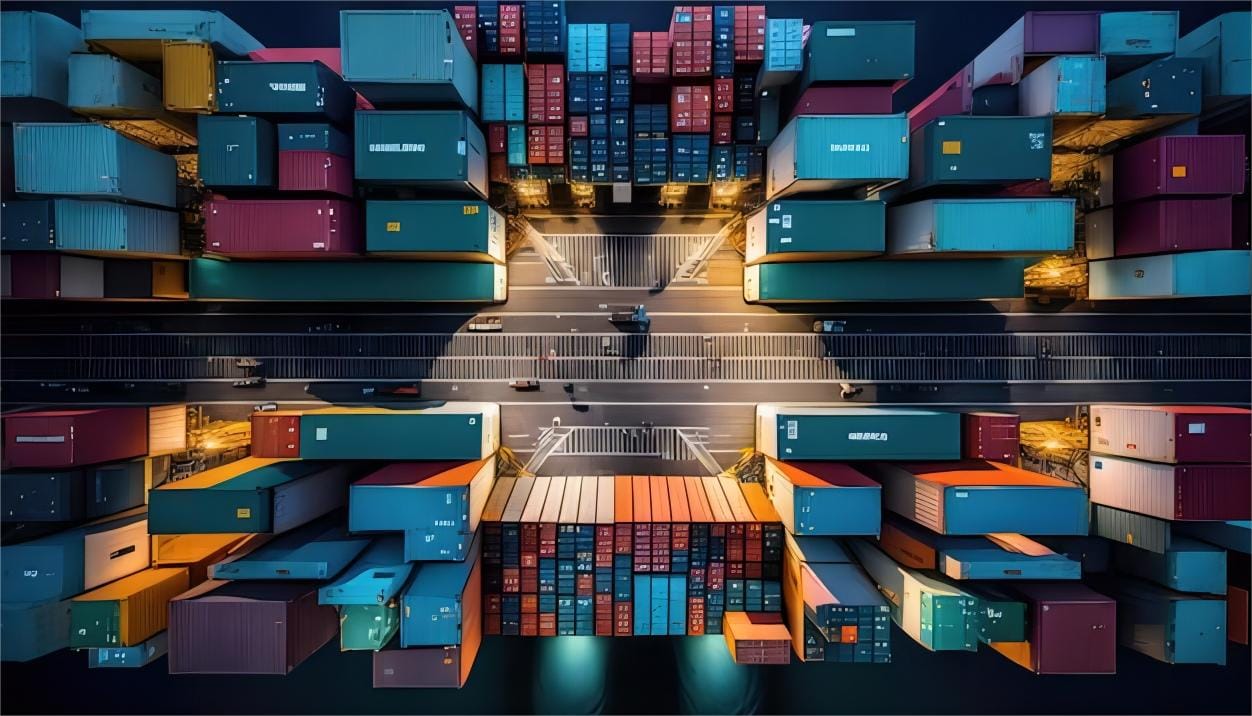 Infographic comparing sea freight, air freight, and rail freight options