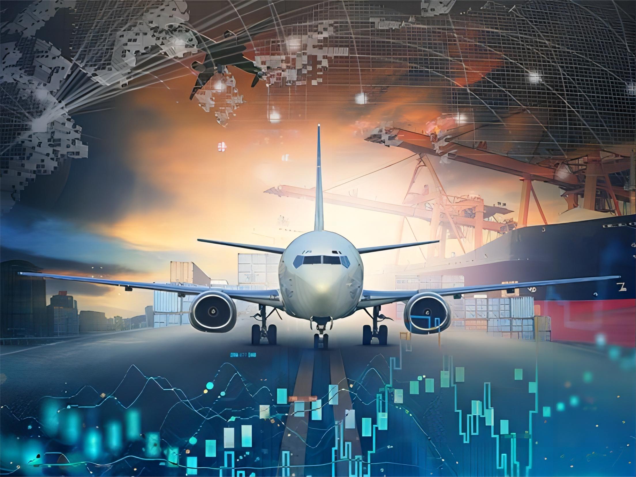 A detailed map showing major shipping routes from China to the United Kingdom, highlighting sea and rail connections.