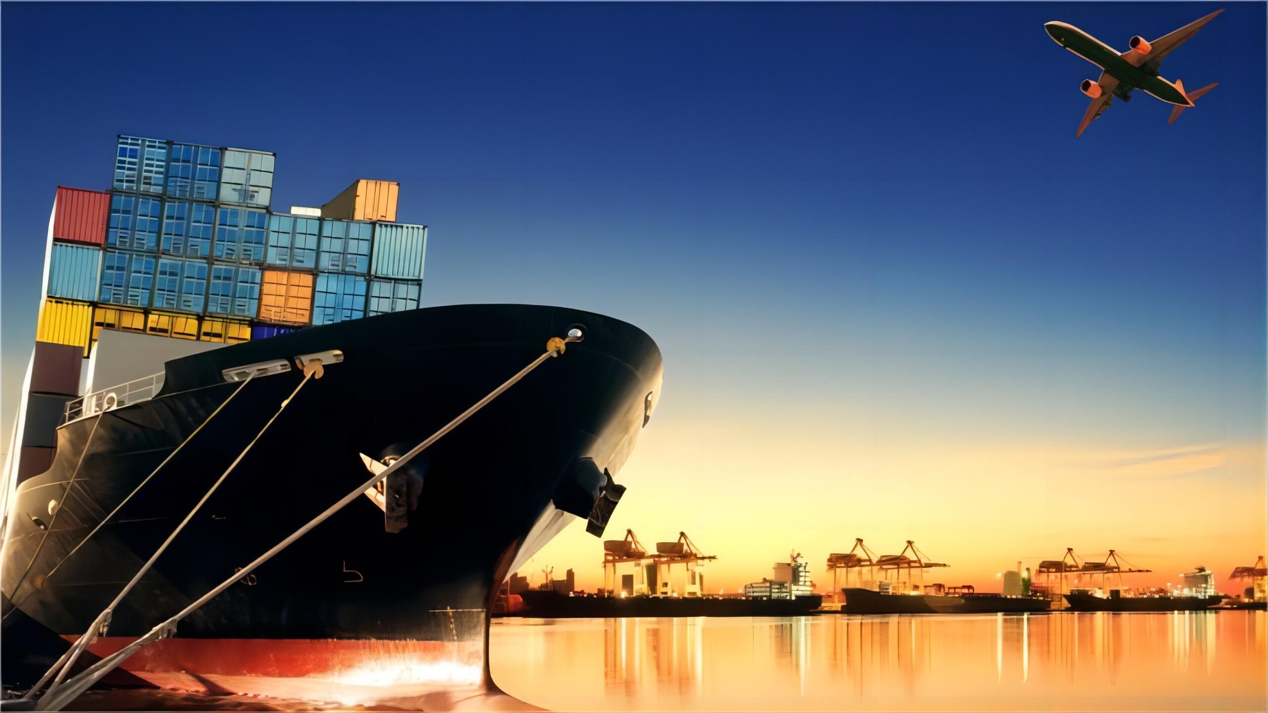 A 20GP shipping container being loaded with electronic goods at a Chinese port