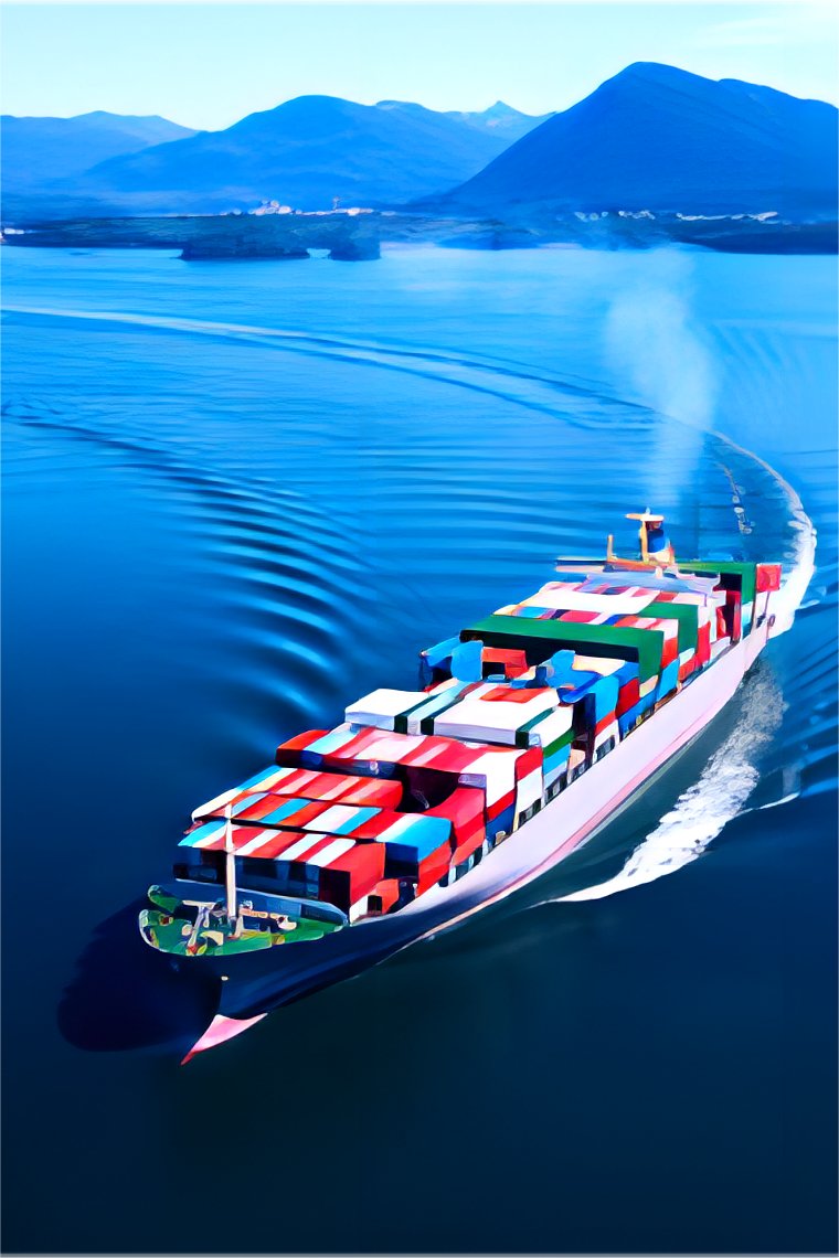 Global shipping map highlighting routes from China to North America and Europe