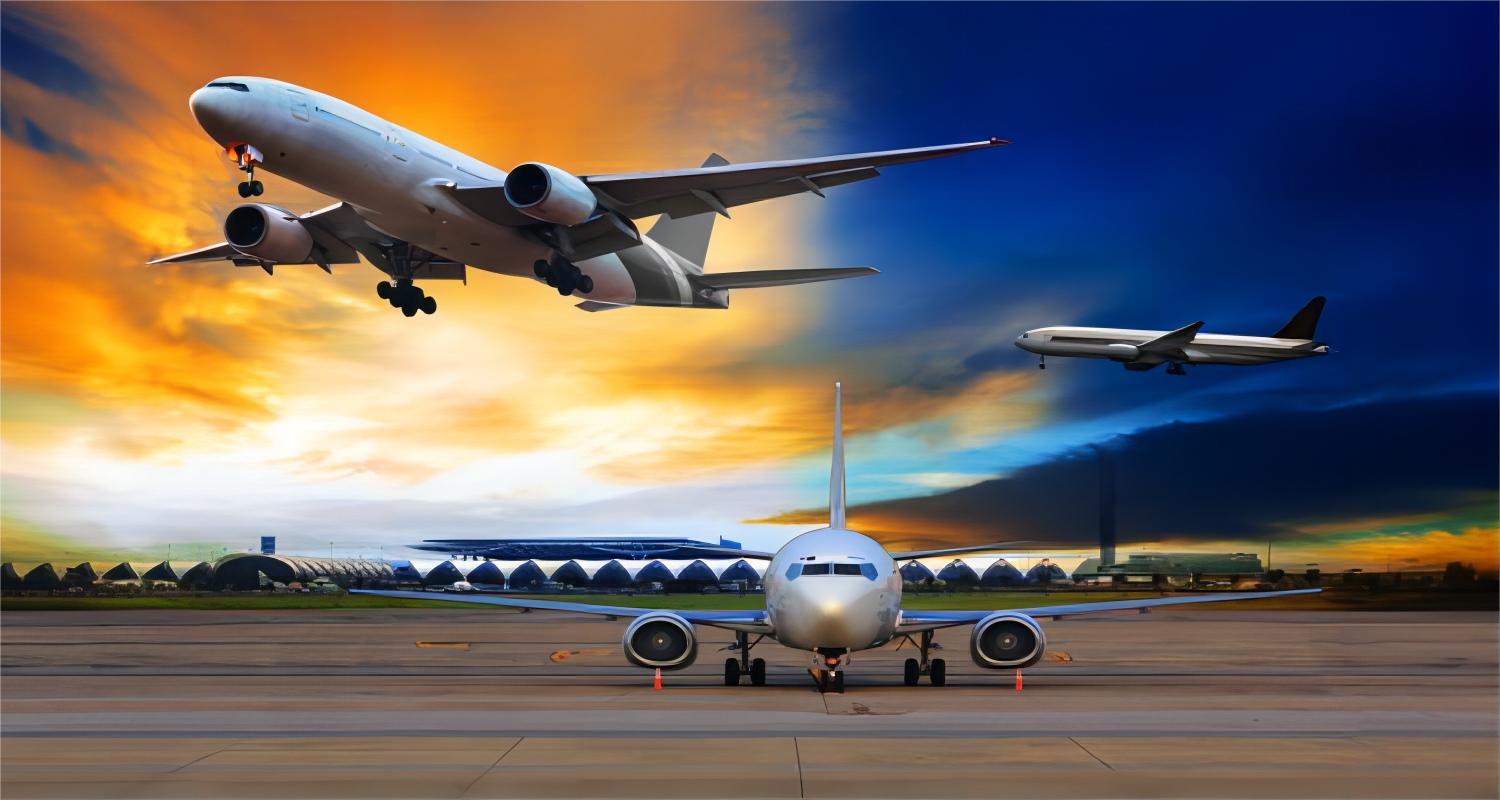 Cargo airplane on runway representing air freight services