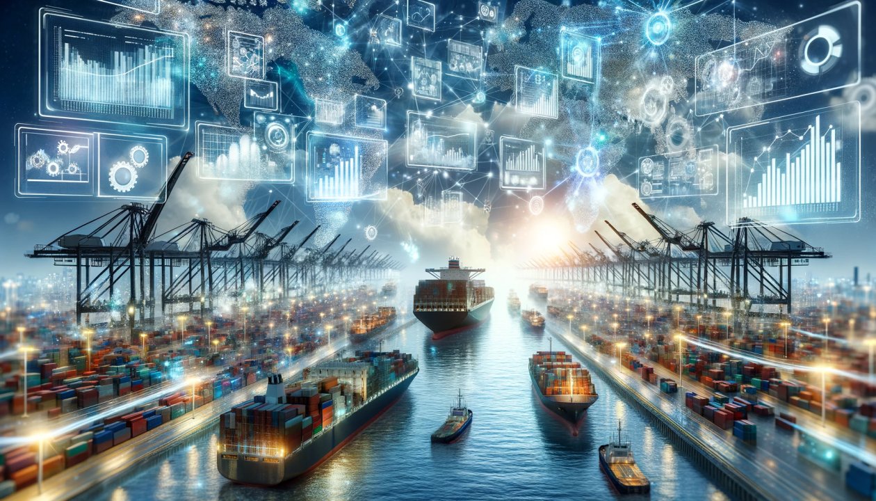 Logistics professional checking shipping documentation