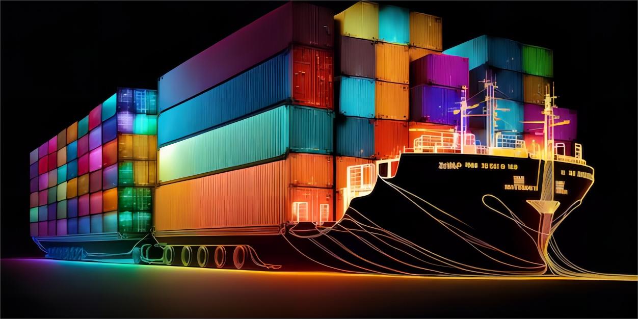 China Port-to-port Shipping corridor shipping and logistics visual