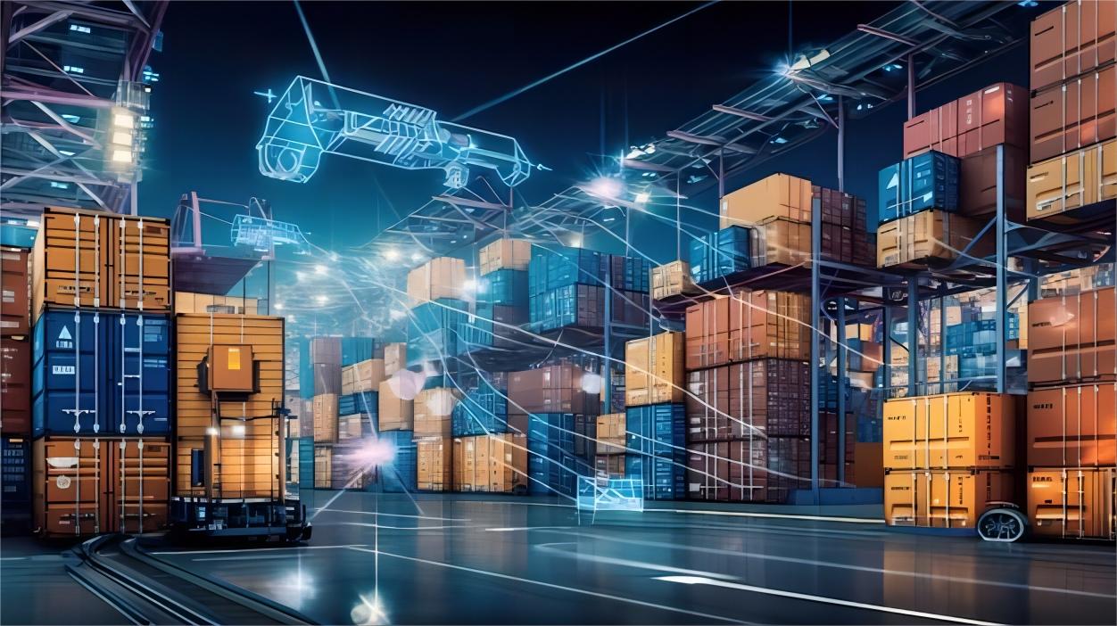 Logistics professional coordinating international cargo shipping