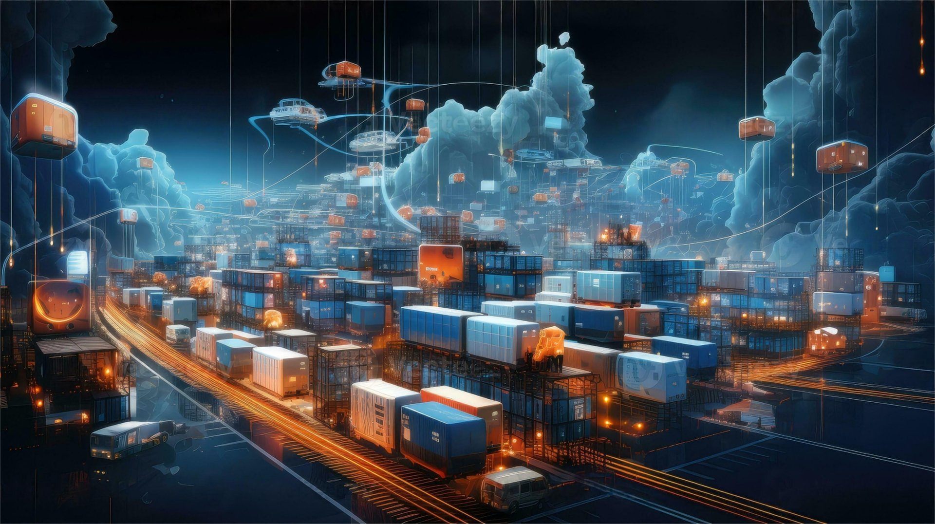 China Overseas Shipping Company corridor shipping and logistics visual