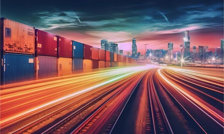 China to India Freight loading and handoff visual